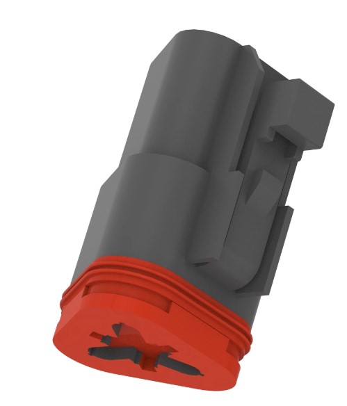 Gray Internal Electrical Connector Assembly - 3 Cavities - 57M7627