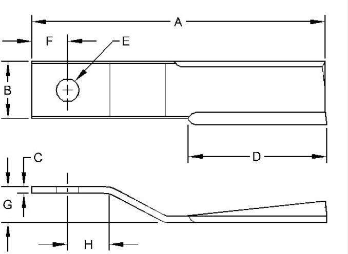 Suction Offset Blade - Cut Length 110 mm (4.3 inch) - FH329911