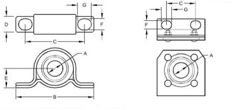 Pillow Block Bearing Housing with Bearing - AM142310