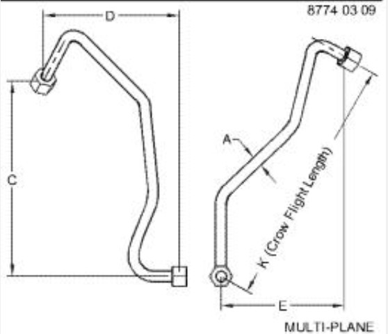 Rear Implement Work Port Oil Line - AT502145