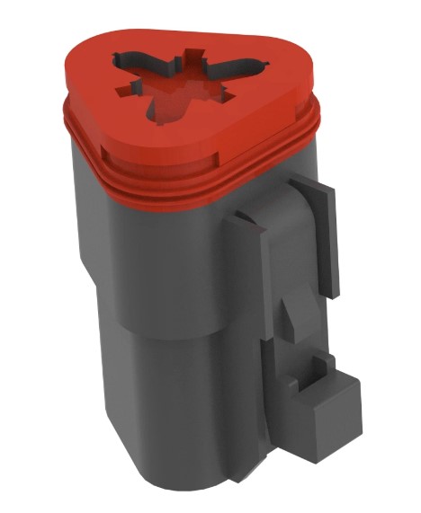 Gray Internal Electrical Connector Assembly - 3 Cavities - 57M7627