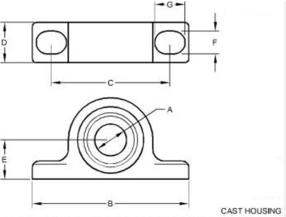 Pillow Block Bearing Housing with Bearing - AM143610