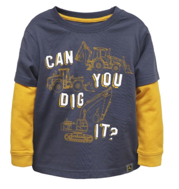 SALT AND PEPPER Jungen T-Shirt Langarm Mit Bagger-Print - Baumwolle, Gemütlich, Für Kleine Baustellenfans