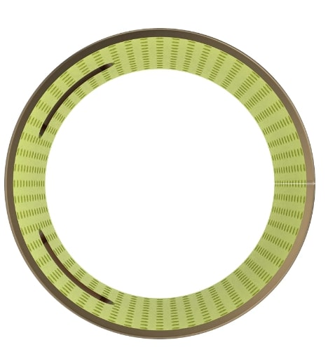 Cylindrical Split Alloy Bushing with Hole - R125974