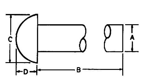 John Deere Solid Button Head Rivet 16H658 | Doggett John Deere | Doggett