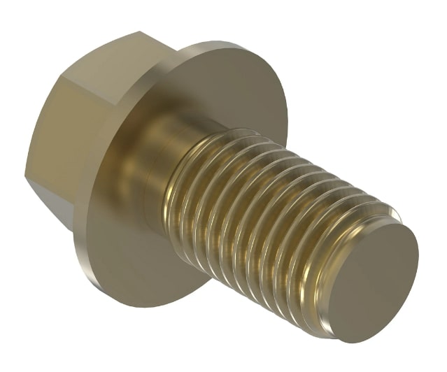 Hexagonal Head Flanged Screw - 10MM Thread X 25MM Length - 19M7785
