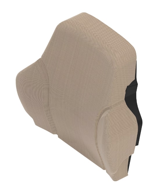 Seat Backrest Grey Cloth Cushion - AT308796
