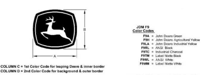 John Deere Leaping Deer Label JD8018 | Doggett
