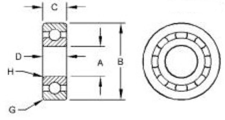Single Row Cylindrical Ball Bearing - JD10329