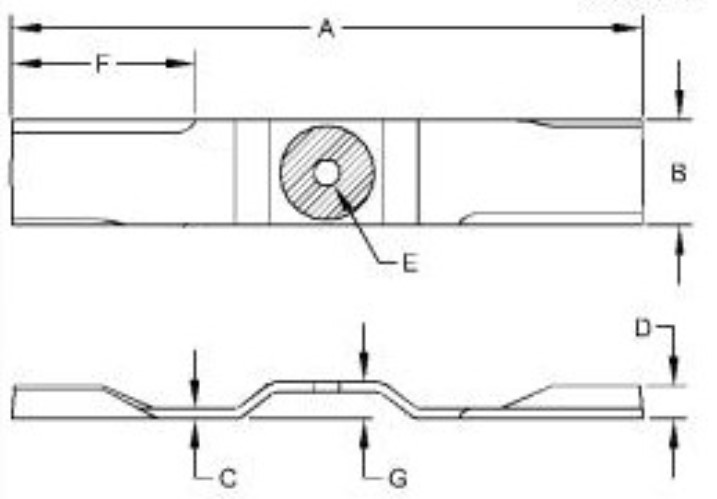 High Lift Mower Blade For 60 inch Mower Decks - TCU15881