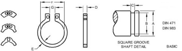 External Snap Ring - Groove Width (IN): 0.0000 - T161583