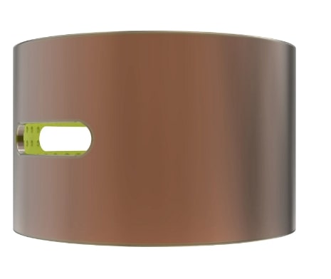 Cylindrical Split Alloy Bushing with Hole - R125974