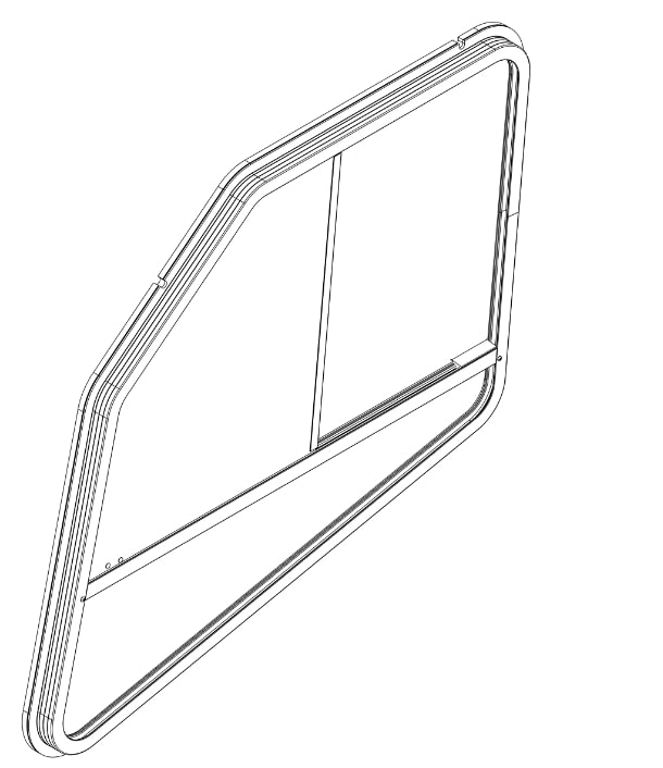 Sliding Front Glass Windowpane - AT455634