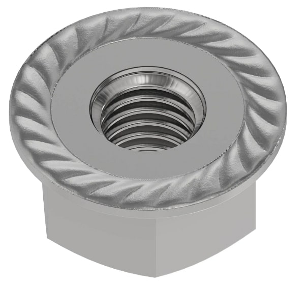 Hexagonal Flanged Nut -Inches - E55662